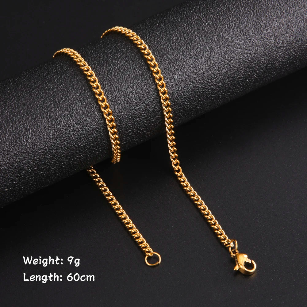 60cm Chain Necklace Stainless Steel
