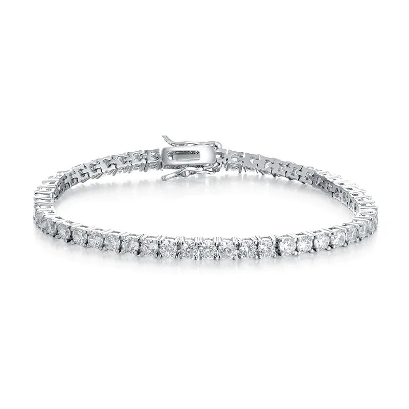 925 Silver 18K Gold Plated Zircon Tennis Bracelet