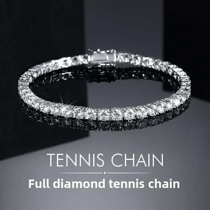 925 Silver 18K Gold Plated Zircon Tennis Bracelet