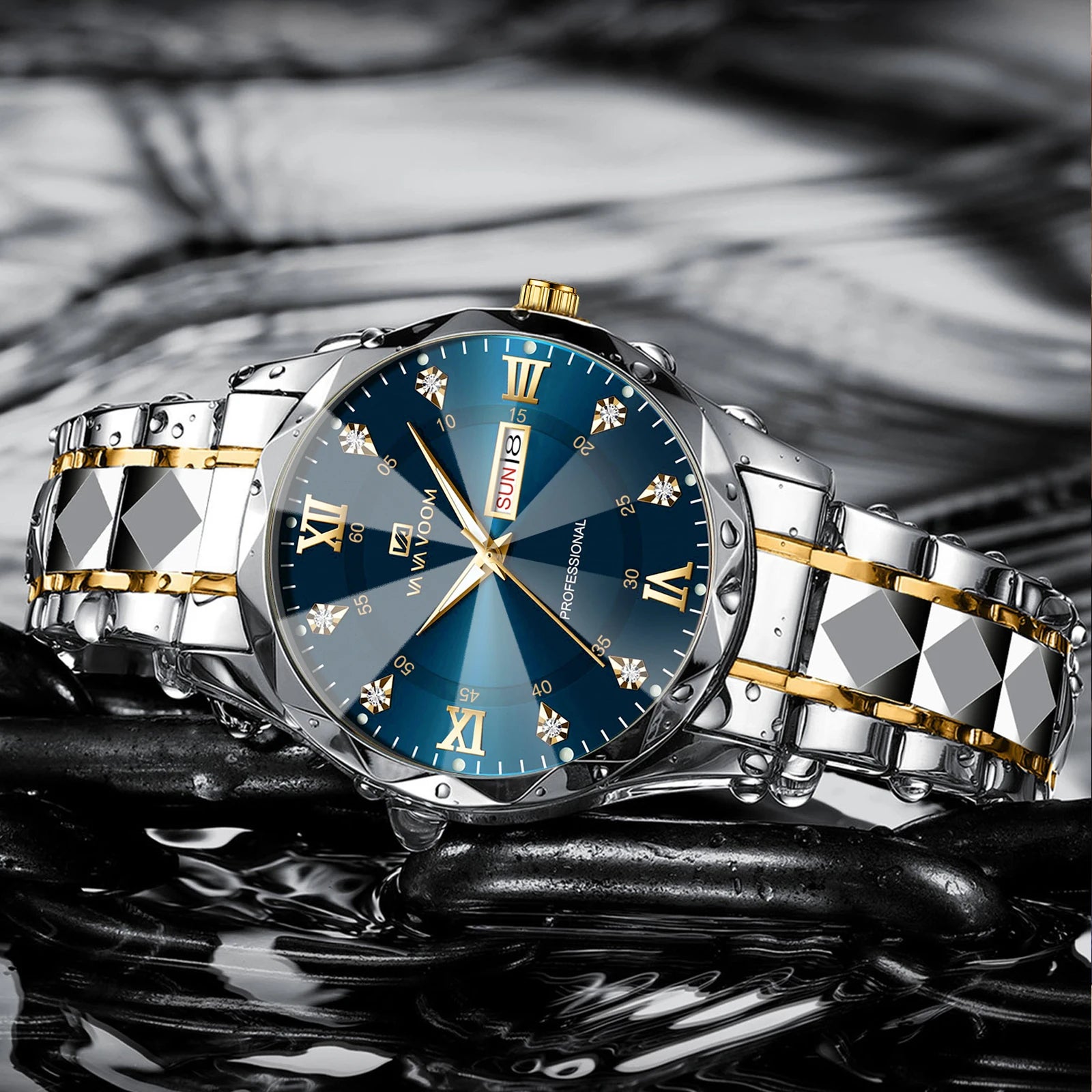 Solura Prestige – Blue-Gold Quartz, Luminous