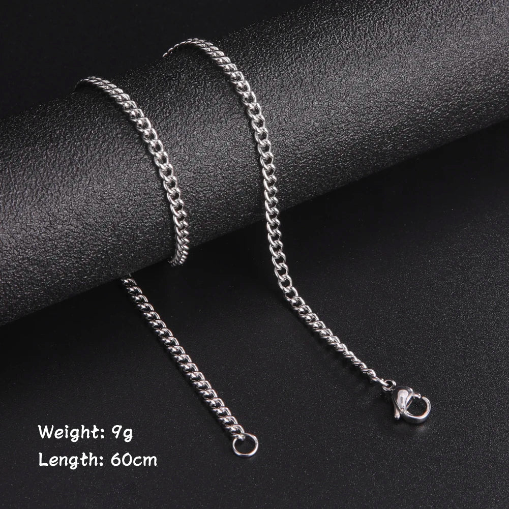 60cm Chain Necklace Stainless Steel