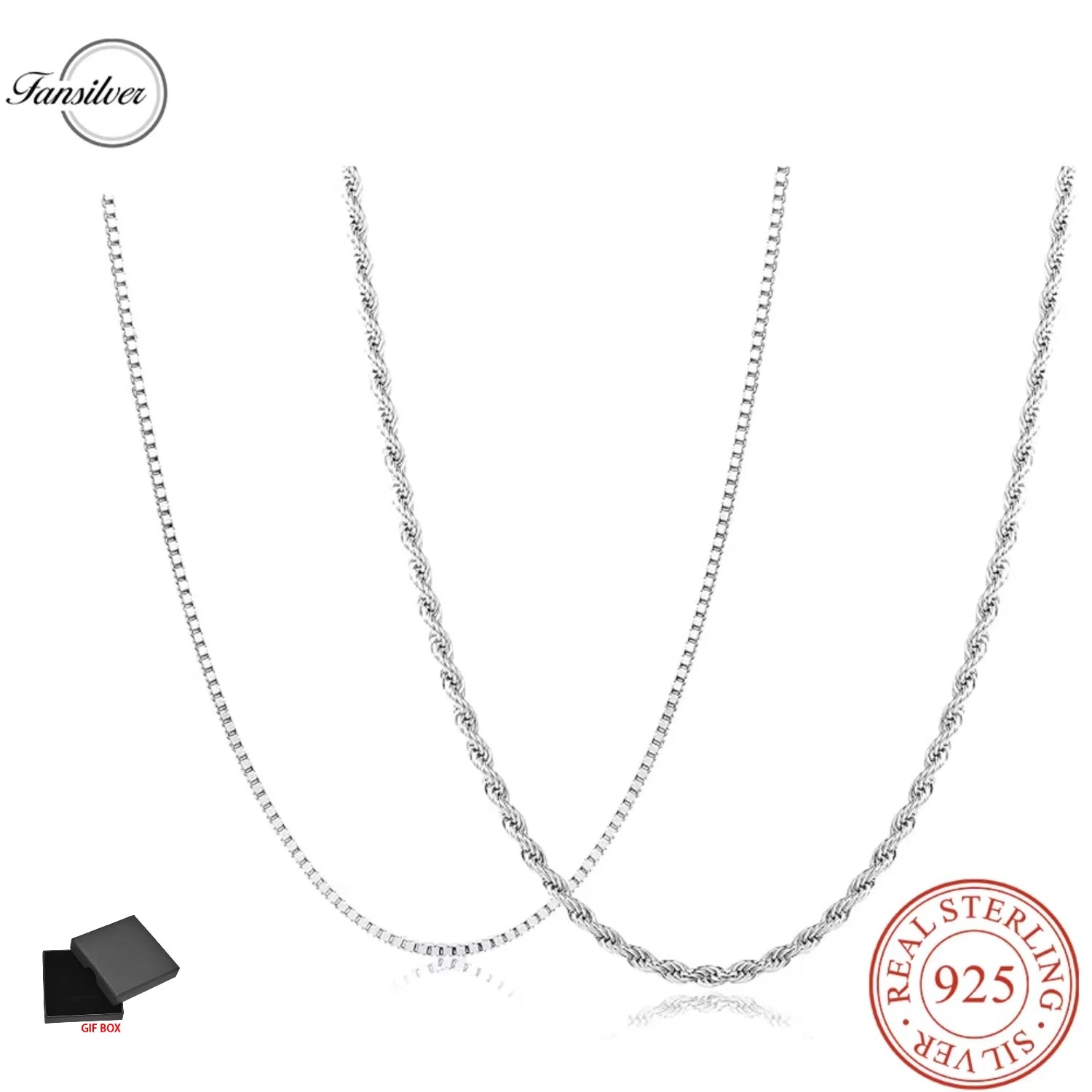 Special Offer! 1+1 (Free) 925 Sterling Silver Necklace